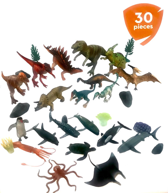 Set 30 Animales de Animal Planet - Marinos y Dinosaurios