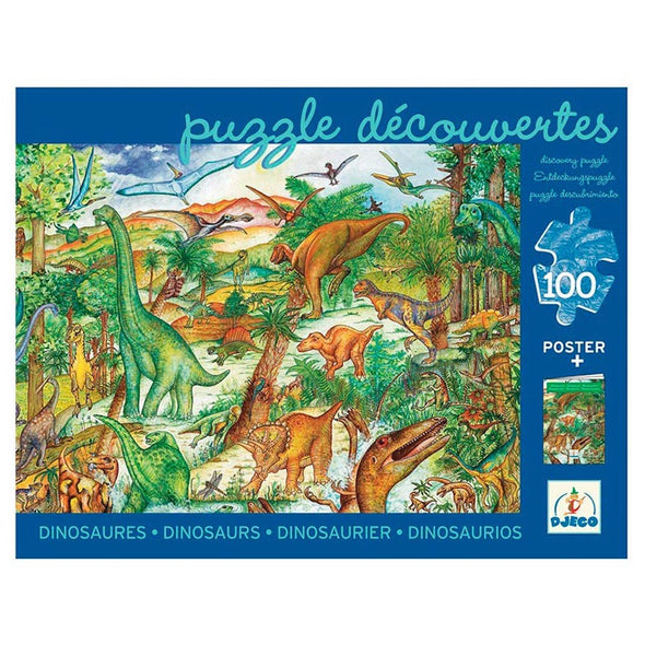 Rompecabezas Observación "Dinosaurios" - 100 piezas DJECO